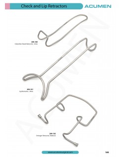 Check & Lip Retractors 183