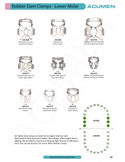 Rubber Dam Clamps Lower Molar 23