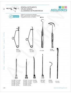 Safety Pin and Aneurysm Needles 76