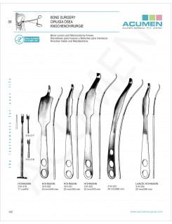 Bone Levers & Meniscotomy Knives 122