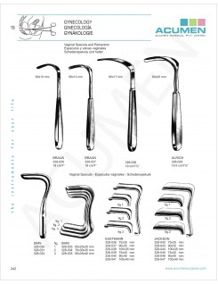 Vaginal Specula and Retractors 242